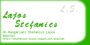 lajos stefanics business card